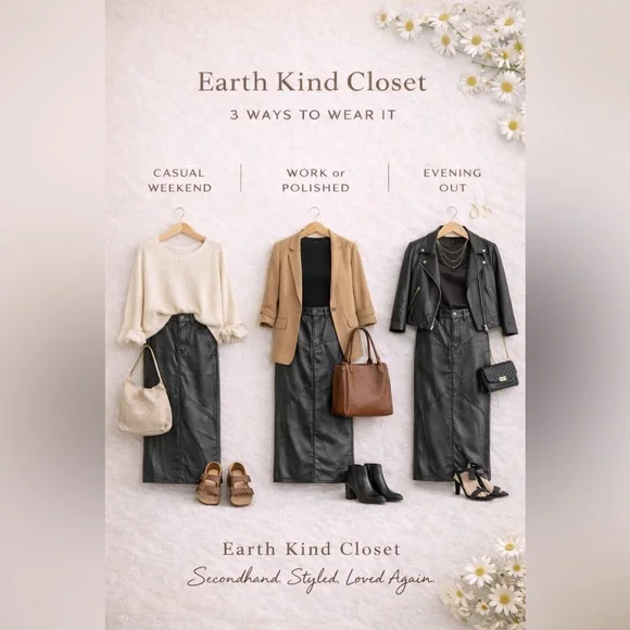 Isabel Marant Étoile Black Coated Midi Skirt - Boho Parisian - Retail $400+ - Picture 8 of 8